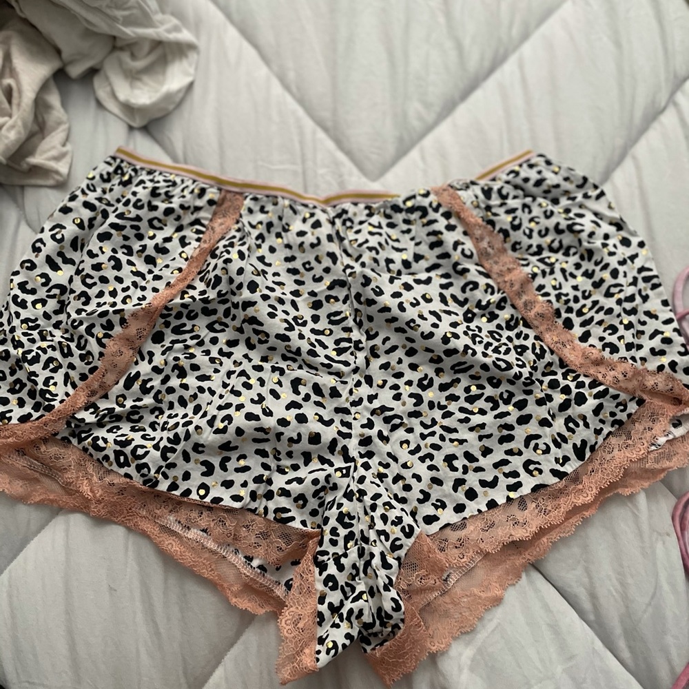 Cheetah print pajama shorts
